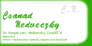 csanad medveczky business card